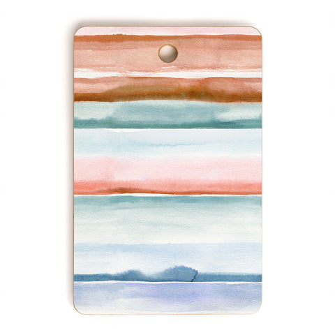 Ninola Design Relaxing Stripes Mineral Copper Cutting Board Rectangle