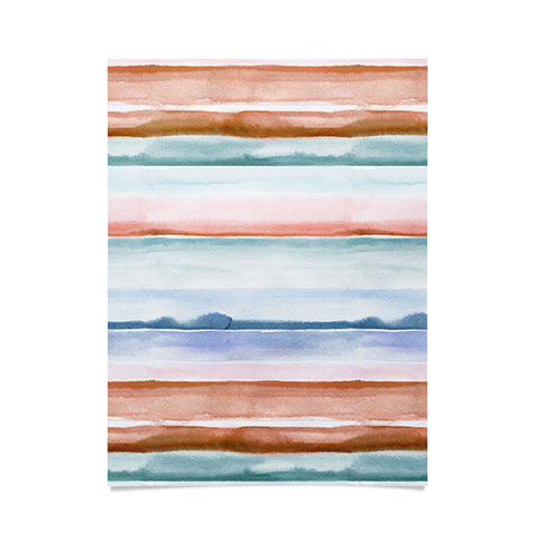 Ninola Design Relaxing Stripes Mineral Copper Poster