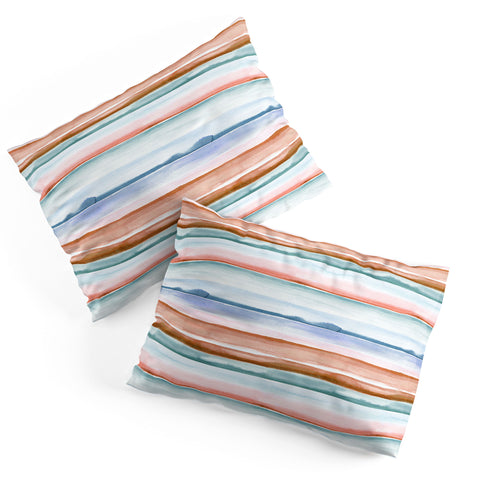Ninola Design Relaxing Stripes Mineral Copper Pillow Shams