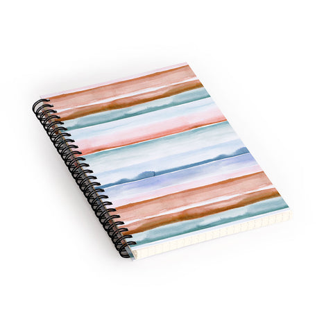 Ninola Design Relaxing Stripes Mineral Copper Spiral Notebook