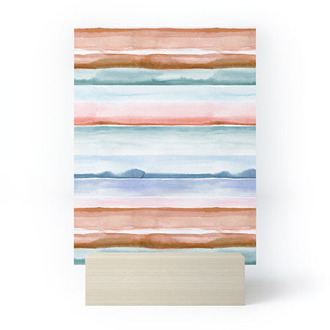 Ninola Design Relaxing Stripes Mineral Copper Mini Art Print