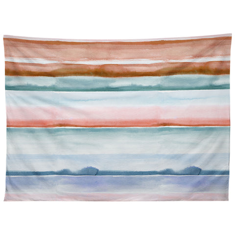 Ninola Design Relaxing Stripes Mineral Copper Tapestry