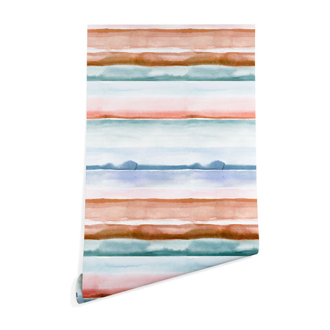 Ninola Design Relaxing Stripes Mineral Copper Wallpaper