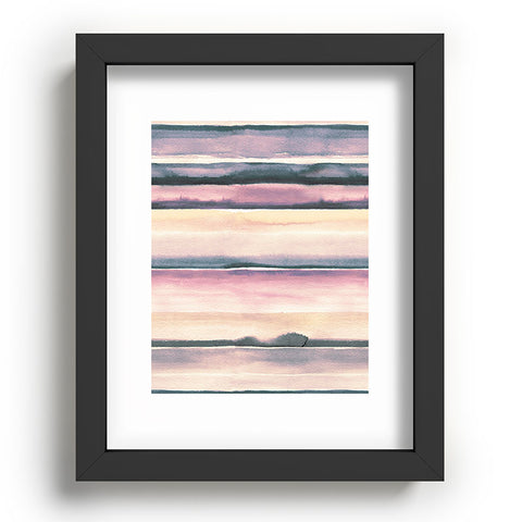 Ninola Design Relaxing Stripes Mineral Lilac Recessed Framing Rectangle