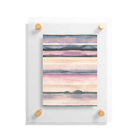 Ninola Design Relaxing Stripes Mineral Lilac Floating Acrylic Print