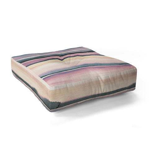 Ninola Design Relaxing Stripes Mineral Lilac Floor Pillow Square