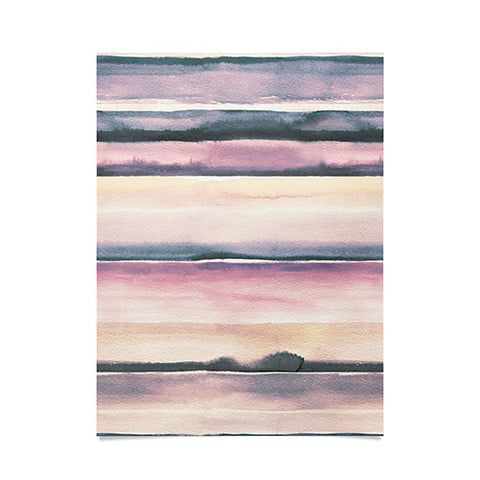 Ninola Design Relaxing Stripes Mineral Lilac Poster