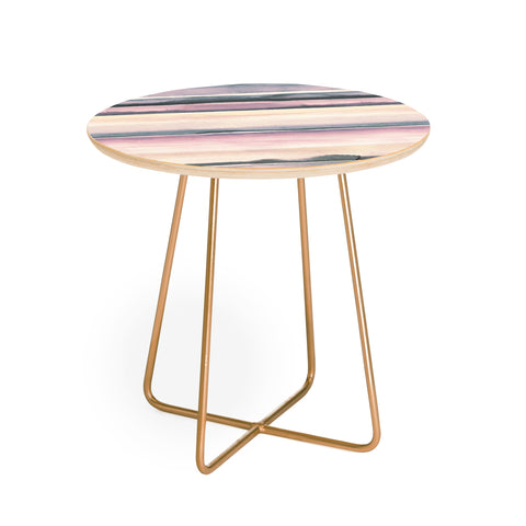 Ninola Design Relaxing Stripes Mineral Lilac Round Side Table