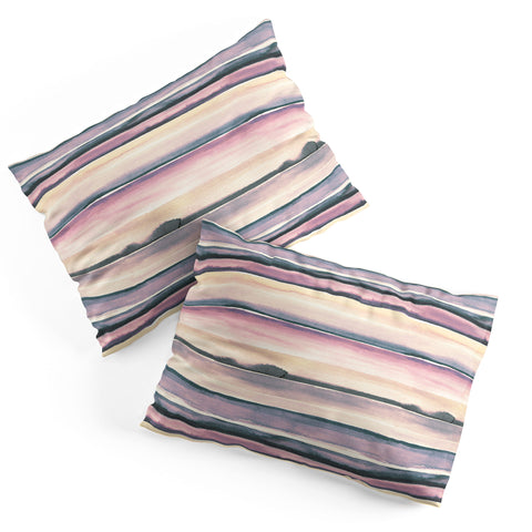 Ninola Design Relaxing Stripes Mineral Lilac Pillow Shams