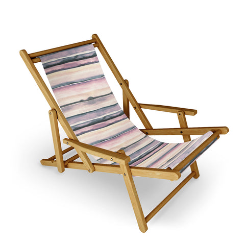 Ninola Design Relaxing Stripes Mineral Lilac Sling Chair