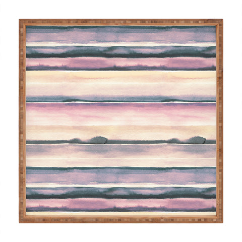 Ninola Design Relaxing Stripes Mineral Lilac Square Tray