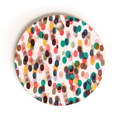 Ninola Design Relaxing Tropical Dots Cutting Board Round