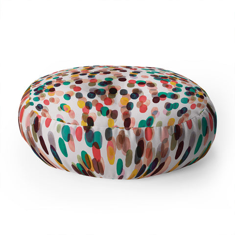 Ninola Design Relaxing Tropical Dots Floor Pillow Round
