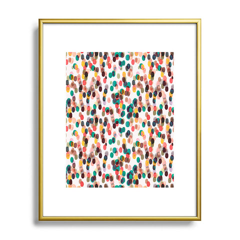 Ninola Design Relaxing Tropical Dots Metal Framed Art Print