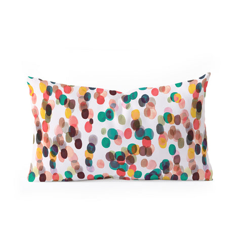 Ninola Design Relaxing Tropical Dots Oblong Throw Pillow
