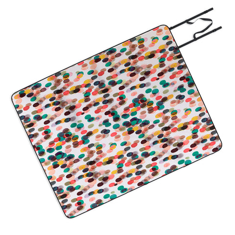 Ninola Design Relaxing Tropical Dots Picnic Blanket