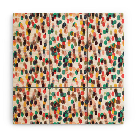 Ninola Design Relaxing Tropical Dots Wood Wall Mural