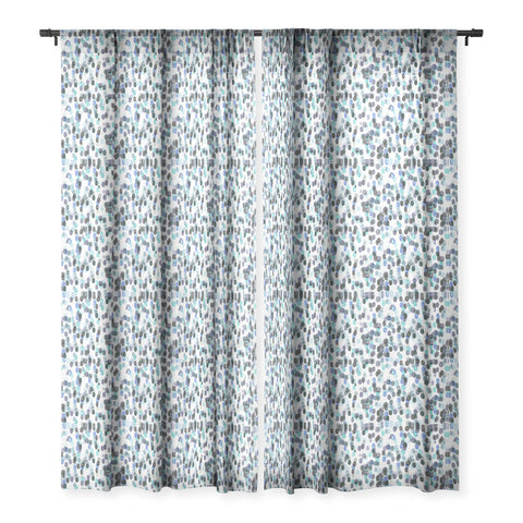 Ninola Design Relaxing Winter Dots Mauve Sheer Window Curtain