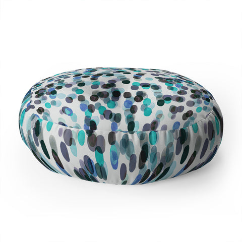 Ninola Design Relaxing Winter Dots Mauve Floor Pillow Round