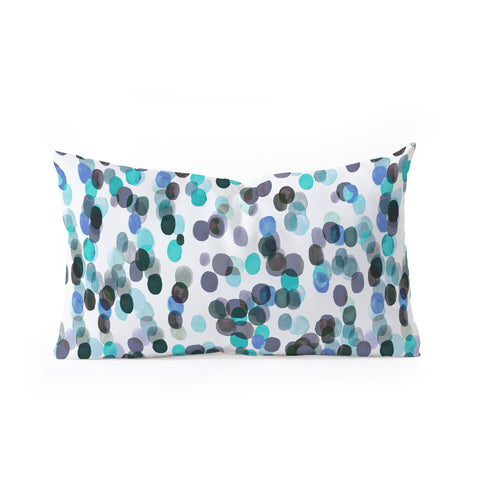Ninola Design Relaxing Winter Dots Mauve Oblong Throw Pillow