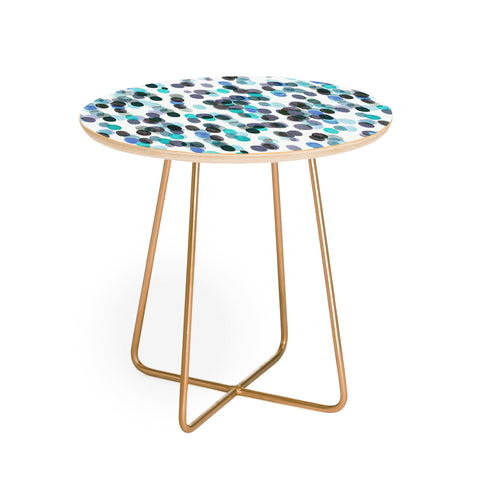 Ninola Design Relaxing Winter Dots Mauve Round Side Table