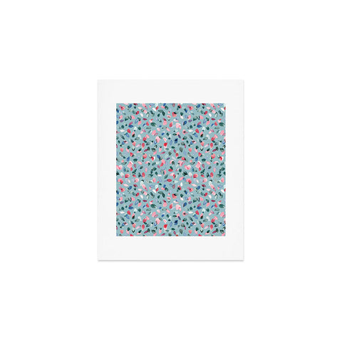 Ninola Design Romance Petals Blue Art Print
