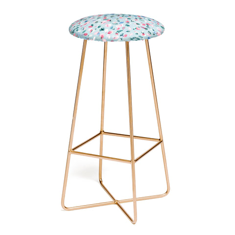Ninola Design Romance Petals Blue Bar Stool