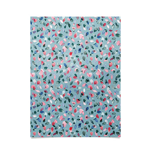 Ninola Design Romance Petals Blue Poster