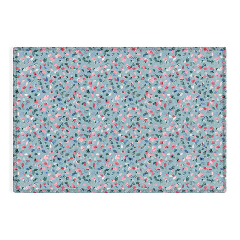 Ninola Design Romance Petals Blue Outdoor Rug