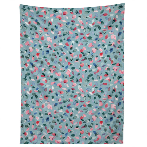 Ninola Design Romance Petals Blue Tapestry