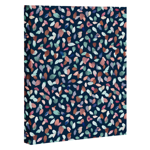 Ninola Design Romance Petals Navy Art Canvas