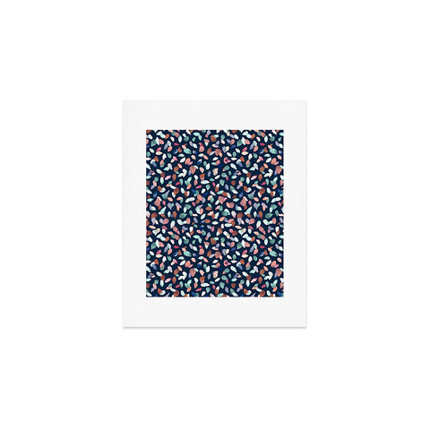 Ninola Design Romance Petals Navy Art Print