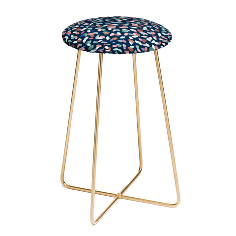 Ninola Design Romance Petals Navy Counter Stool