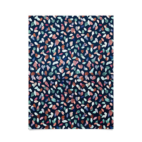 Ninola Design Romance Petals Navy Poster