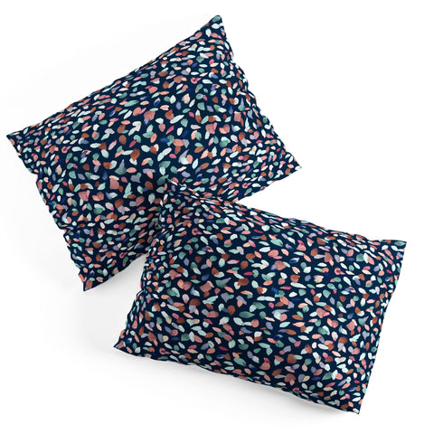 Ninola Design Romance Petals Navy Pillow Shams