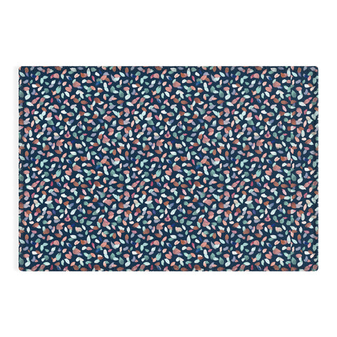 Ninola Design Romance Petals Navy Outdoor Rug