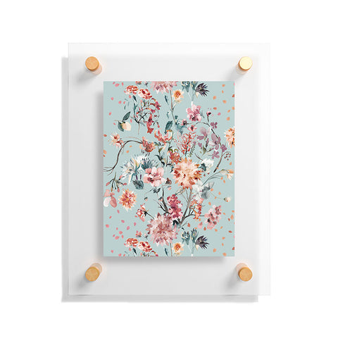 Ninola Design Romantic Bouquet Blue Floating Acrylic Print