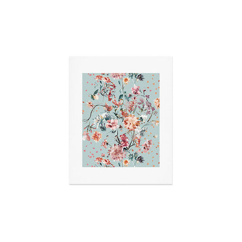 Ninola Design Romantic Bouquet Blue Art Print