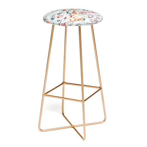 Ninola Design Romantic Bouquet Blue Bar Stool
