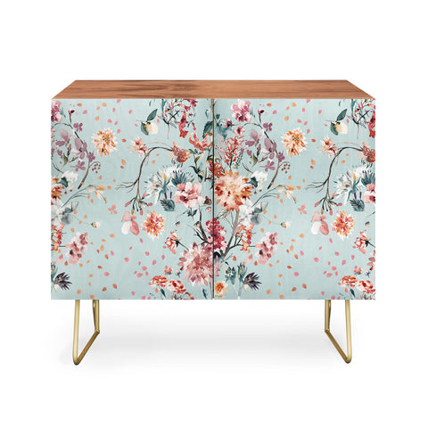 Ninola Design Romantic Bouquet Blue Credenza