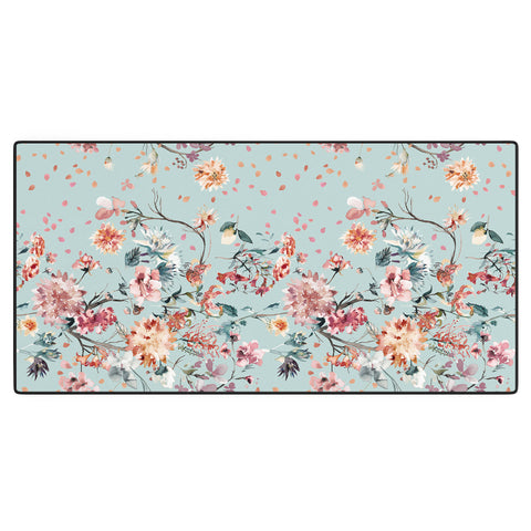 Ninola Design Romantic Bouquet Blue Desk Mat