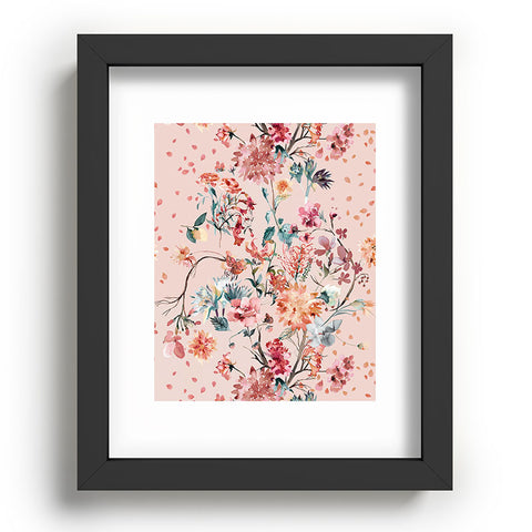 Ninola Design Romantic bouquet Pink Recessed Framing Rectangle