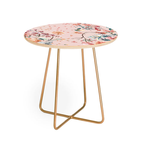 Ninola Design Romantic bouquet Pink Round Side Table