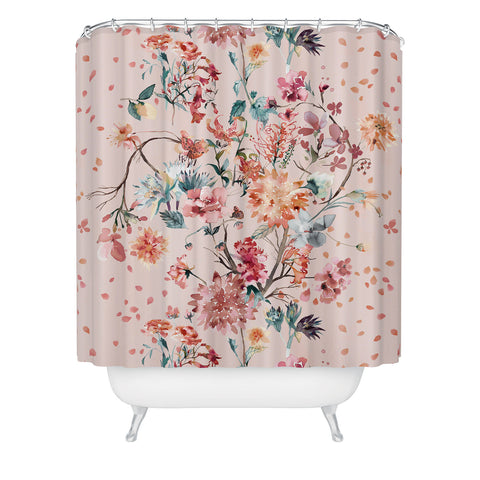 Ninola Design Romantic bouquet Pink Shower Curtain