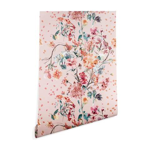 Ninola Design Romantic bouquet Pink Wallpaper