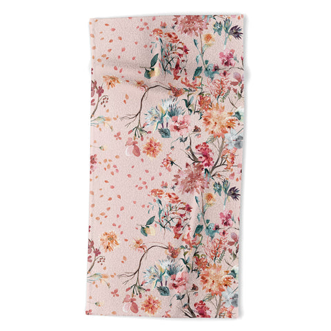 Ninola Design Romantic bouquet Pink Beach Towel
