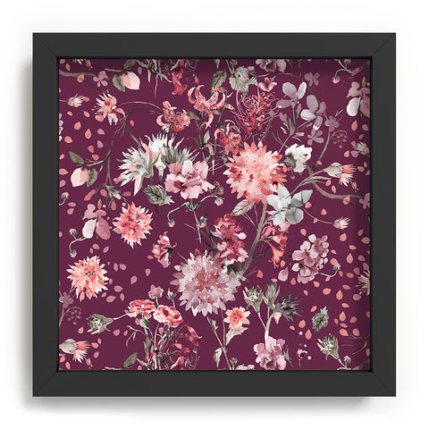 Ninola Design Romantic Bouquet Purple Recessed Framing Square