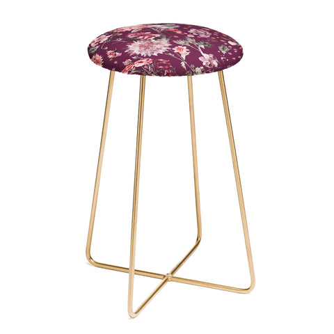 Ninola Design Romantic Bouquet Purple Counter Stool