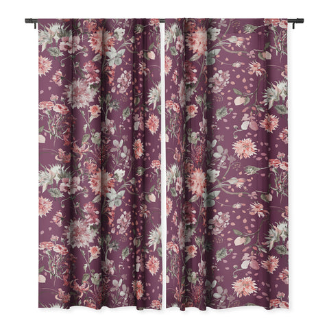 Ninola Design Romantic Bouquet Purple Blackout Non Repeat