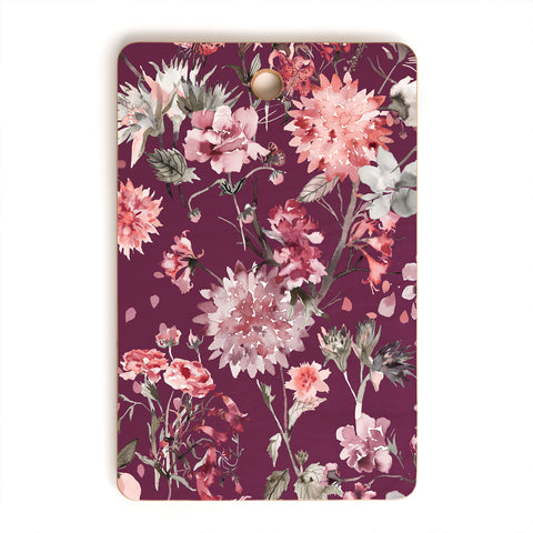 Ninola Design Romantic Bouquet Purple Cutting Board Rectangle